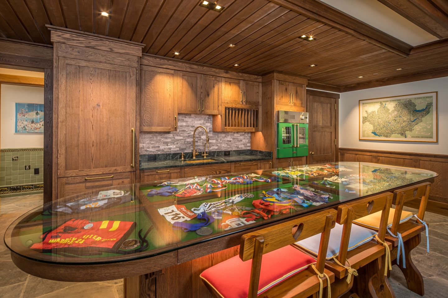 Lower level kitchenette — Montana private residence